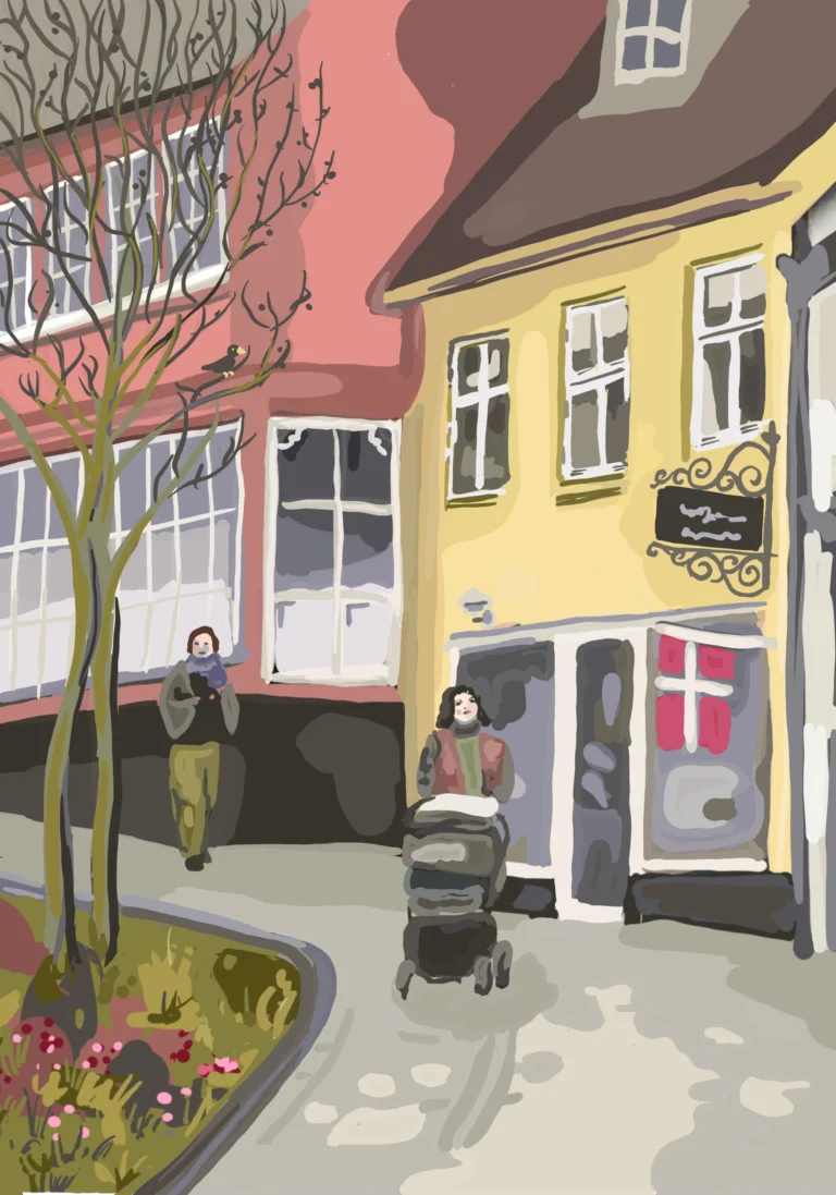 Tullebrinke i Svendborg , digital kunst inspireret af Sydfyn